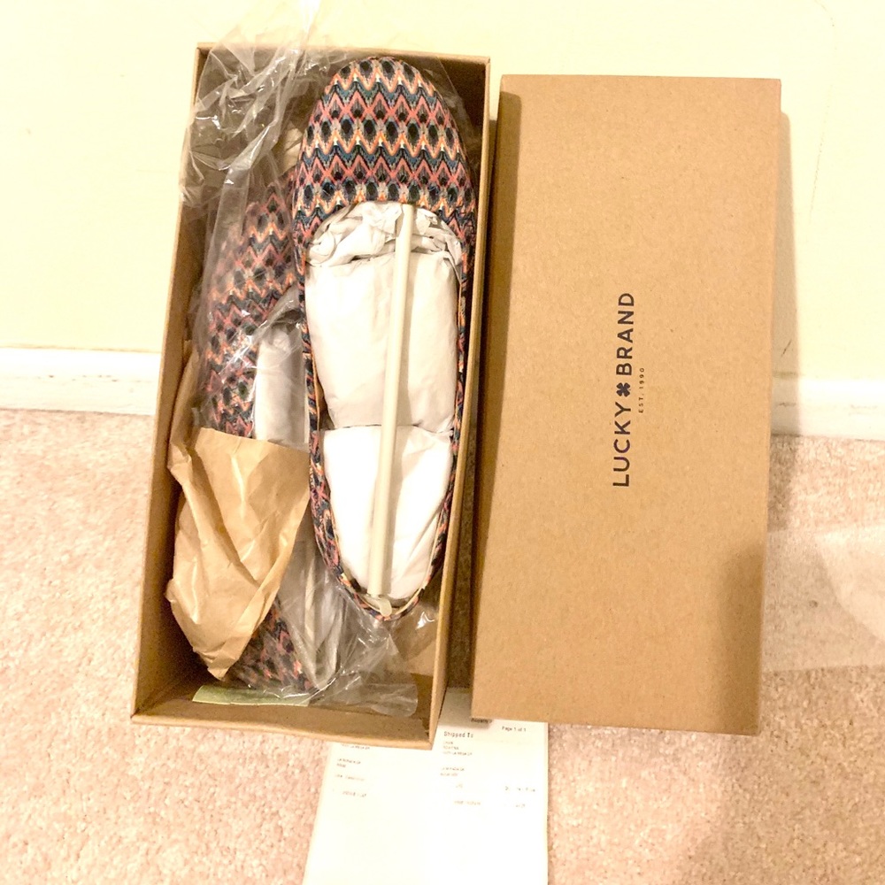 Lucky Brand Emmie Flats Multi-Zig Zag